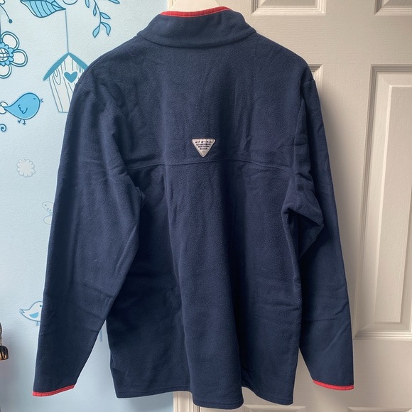 Columbia PFG Performance Fishing Gear Fleece Navy Blue Pullover Men's Size Large - Picture 5 of 12